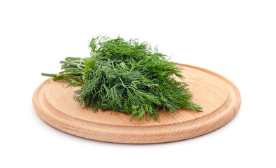 Green parsley on a plate.