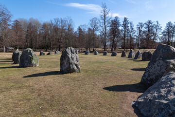 Swedish ruins, stones. Runes 