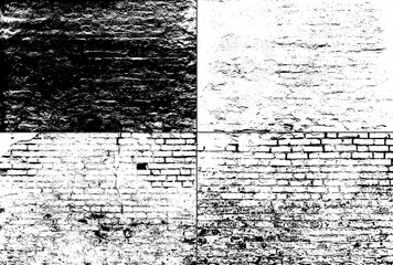 Old grungy retro grimy brick wall of ancient city. Uneven dirty pitted peeled surface brickwork of cellar worn. Ruined solid bumpy rusted blocks. Hard messy rusty holes brickwall for 3D grunge design