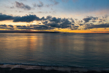 Fototapeta na wymiar Sunset over Admiralty Inlet, Washington, United States