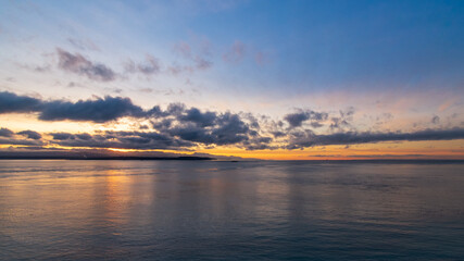 Fototapeta na wymiar Sunset over Admiralty Inlet, Washington, United States