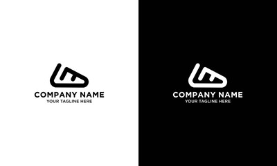 Man shoes logo design vector template