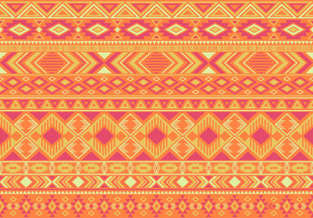 Indonesian pattern tribal ethnic motifs geometric seamless vector background.