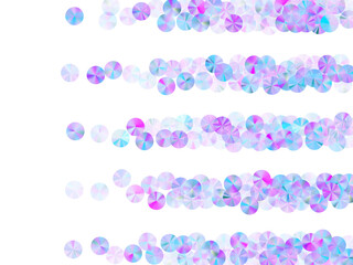 Purple sequins confetti placer vector background.