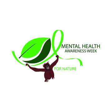 Mental Health Awareness Week Concept. Nature Illustration Vector