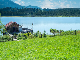 Fisherman's hut on the Attlesee in Bavaria