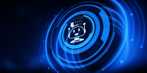 Chatbot Customer communication service automation. Business technology concept