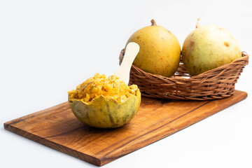Wood Apple Also Known As Bael, Bel, Belgiri, Bili, Bhel Or Shirphal In India. The Medicinal Fruit...