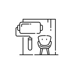 Interior decoration color line icon. Pictogram for web page, mobile app