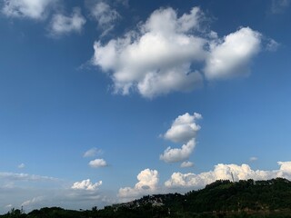 Blue sky and white clouds