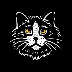 cat head illustration