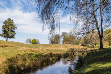 Footbridge over a stream