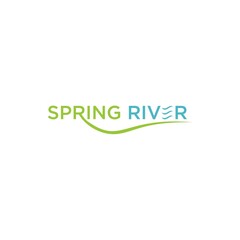 water spring river logo design vector illustration