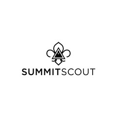 summit logo design and scout vector template illustration