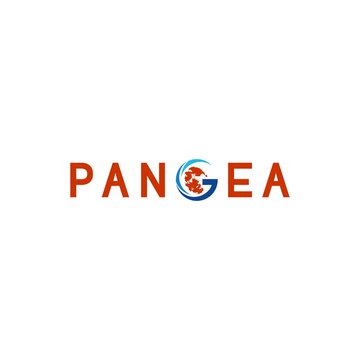 creative world pangea logo design and globe vector template