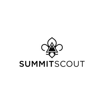 summit logo design and scout vector template illustration