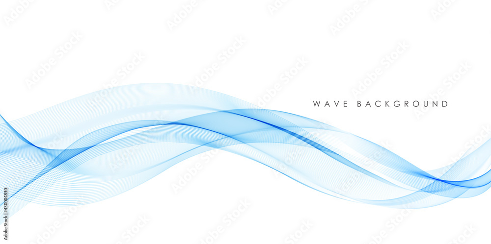 Poster Vector abstract colorful flowing wave lines isolated on white background. Design element for technology, science, modern concept.