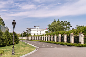 The fence of the estate of Yanukovych
