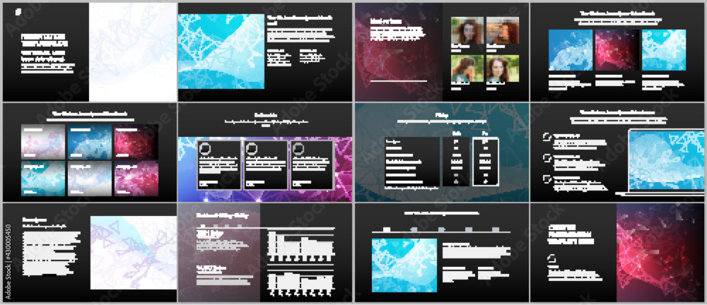 Sticker vector templates for website design, presentations, portfolio. templates for presentation slides, fl