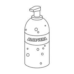 Aloe vera vector outline icon. Vector illustration plant on white background. Isolated outline illustration icon of aloe vera .