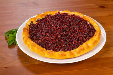Homemade Pie with sweet cowberry
