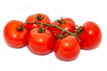 tomatoes on a white