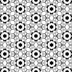 black patterns on white background