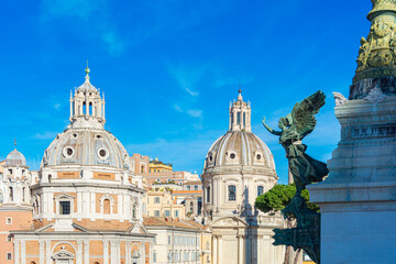 Venice square with views of the church of St. Mary of Loreto and the Most Holy Name of Mary in the...