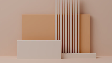 Fototapeta premium 3D Illustration of abstract geometric shapes