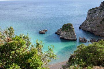 Praia do Ribeiro do Cavalo in Sesimbra, Lisbon, Portugal.