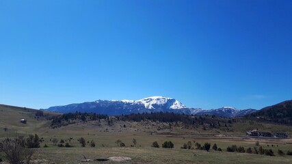 Panorama of mountain Treskavica in spring