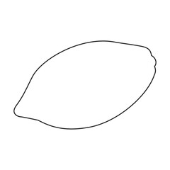 Cocoa bean vector outline icon. Vector illustration cacao on white background. Isolated outline illustration icon of cocoa bean .