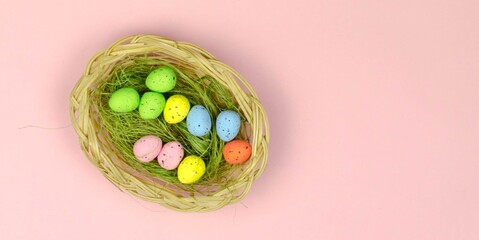 Card with egg for happy easter