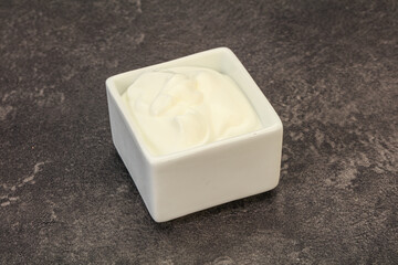 Sour cream in the bowl