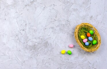 Card with egg for happy easter