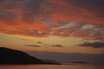 Sunset. Spectacular sunset in Razo, a famous beach for surfers and with impressive views.