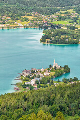 Aerial View Worthersee Lake Austria