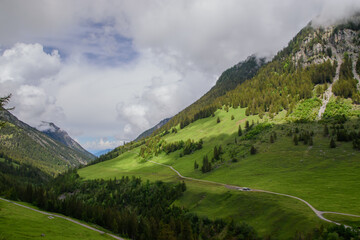 Fototapeta na wymiar Beautiful alpine landscape in Liechtenstein.
