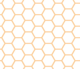 Vector geometric pattern with hexagon grid. Honeycomb seamless background.