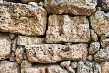 Fototapeta premium Fondo y textura muro de piedras y rocas grandes