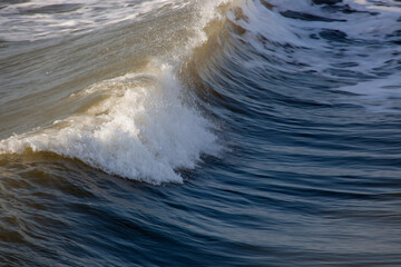 Ocean waves in the morning sunshine