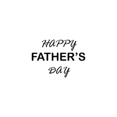 Happy father's day lettering black on white background with different fonts