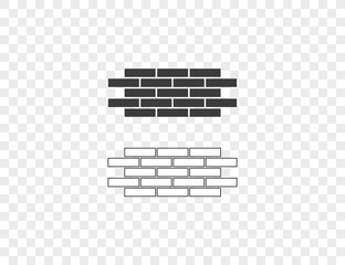Bricks, wall, work icon on transparent background. Vector illustration.