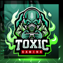 Toxic gaming mascot. esport logo design