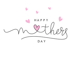 Fototapeta na wymiar Happy Mother`s Day Vector Illustration background for Mother's Day. Best mom ever greeting card