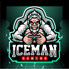 Fototapeta na wymiar Yeti gaming mascot. esport logo design