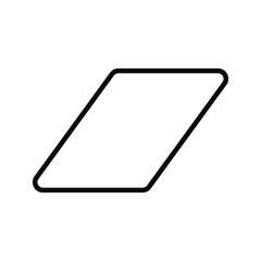 Parallelogram icon. Element of geometric figure for mobile concept and web apps. Thin line Parallelogram icon can be used for web and mobile.