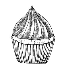 Set of sweet cupcakes for posters, textile, menus