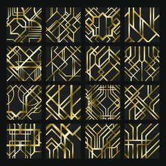 1920s, 30s, abstract, angular, art, backdrop, background, black, composition, deco, decoration, decorative, design, elegance, eps10, fabric, frame, gatsby, geometric, geometry, gold, golden, graphic, 