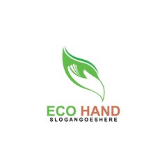 Hand, Tree and Leaf logo Combination. Arm and ecosystem symbol or icon. Unique and Organic